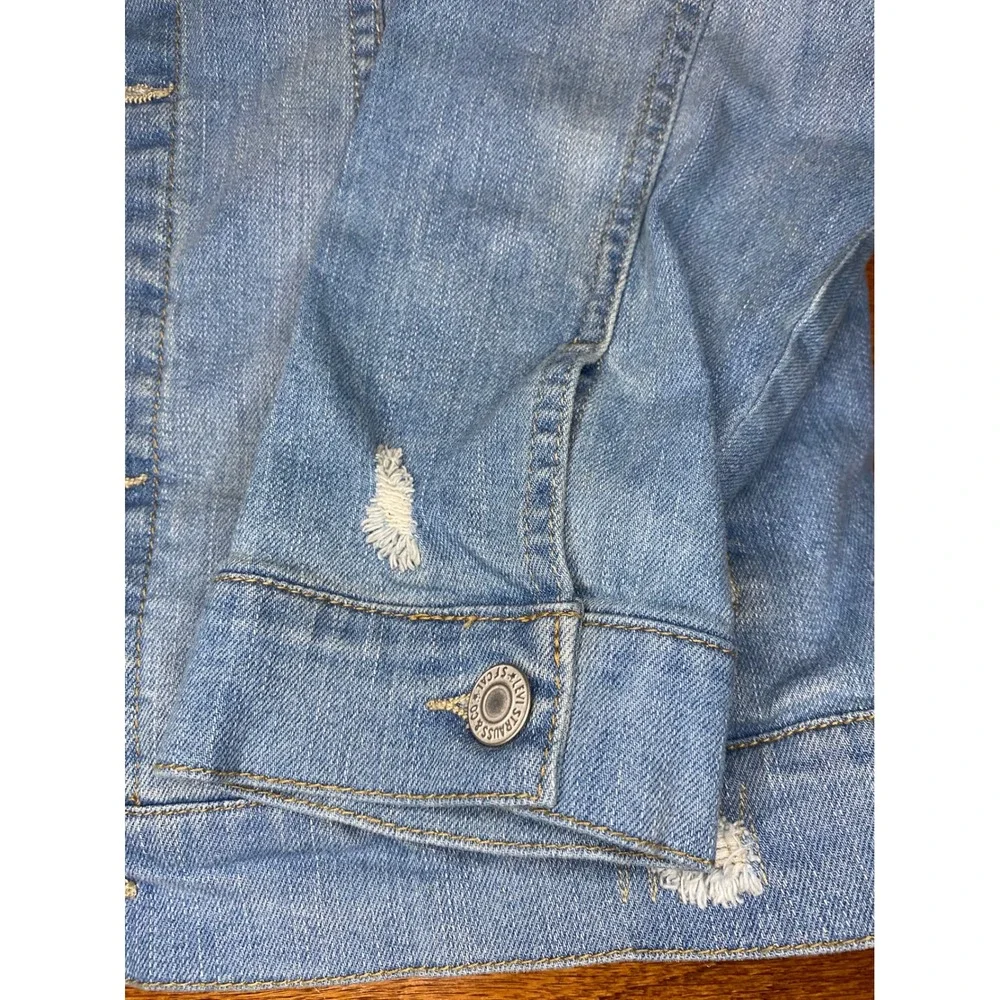 Levi's Light Wash‎ Distressed Denim Jacket Size Medium/10-12 Years